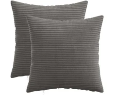 Pagalvėlės užvalkalas 2 pcs HEERLEN Tamsiai pilka 40 x 40 cm