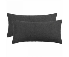 Pagalvėlės užvalkalas 2 pcs HEERLEN Tamsiai pilka 40 x 70 cm