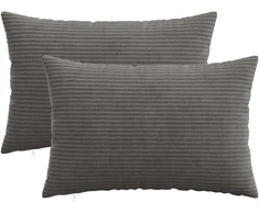 Pagalvėlės užvalkalas 2 pcs HEERLEN Tamsiai pilka 30 x 50 cm