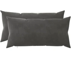 Pagalvėlės užvalkalas 2 pcs HEERLEN Tamsiai pilka 40 x 80 cm