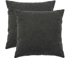 Pagalvėlės užvalkalas 2 pcs HEERLEN Tamsiai pilka 60 x 60 cm