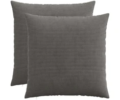 Pagalvėlės užvalkalas 2 pcs HEERLEN Tamsiai pilka 65 x 65 cm