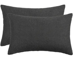 Pagalvėlės užvalkalas 2 pcs HEERLEN Tamsiai pilka 40 x 60 cm