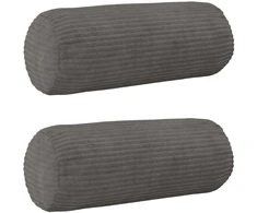 Pagalvėlės užvalkalas 2 pcs HEERLEN Tamsiai pilka Ø 15 x 40 cm