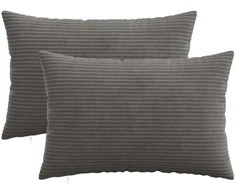 Pagalvėlės užvalkalas 2 pcs HEERLEN Tamsiai pilka 40 x 60 cm