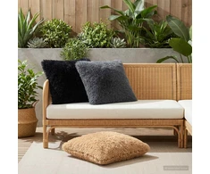 Pagalvėlės užvalkalas 2 pcs HEERLEN Taupe 60 x 60 cm PV pūkinis