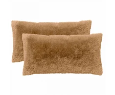 Pagalvėlės užvalkalas 2 pcs HEERLEN Taupe 40 x 70 cm PV pūkinis
