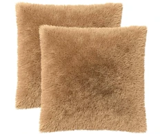 Pagalvėlės užvalkalas 2 pcs HEERLEN Taupe 60 x 60 cm PV pūkinis
