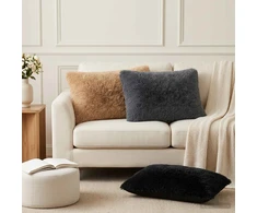 Pagalvėlės užvalkalas 2 pcs HEERLEN Taupe 50 x 70 cm PV pūkinis