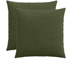 Pagalvėlės užvalkalas 2 pcs HEERLEN Žalia 60 x 60 cm mančester