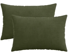 Pagalvėlės užvalkalas 2 pcs HEERLEN Žalia 50 x 80 cm mančester