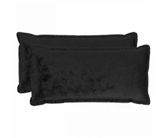 Pagalvėlės užvalkalas 2 pcs HOUTEN Juoda 40 x 80 cm Flanelė