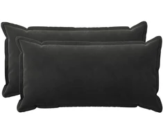 Pagalvėlės užvalkalas 2 pcs HOUTEN Juoda 40 x 80 cm Aksomas