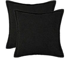 Pagalvėlės užvalkalas 2 pcs HOUTEN Juoda 80 x 80 cm Bouclé