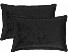 Pagalvėlės užvalkalas 2 pcs HOUTEN Juoda 50 x 80 cm Flanelė
