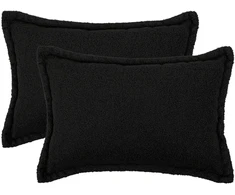 Pagalvėlės užvalkalas 2 pcs HOUTEN Juoda 30 x 50 cm Bouclé
