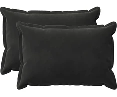Pagalvėlės užvalkalas 2 pcs HOUTEN Juoda 30 x 50 cm Aksomas