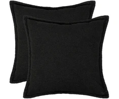 Pagalvėlės užvalkalas 2 pcs HOUTEN Juoda 45 x 45 cm Bouclé