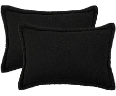 Pagalvėlės užvalkalas 2 pcs HOUTEN Juoda 50 x 75 cm Bouclé