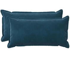 Pagalvėlės užvalkalas 2 pcs HOUTEN Mėlyna 40 x 80 cm Aksomas