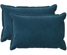 Pagalvėlės užvalkalas 2 pcs HOUTEN Mėlyna 50 x 75 cm Aksomas