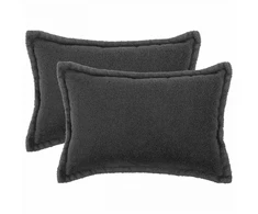 Pagalvėlės užvalkalas 2 pcs HOUTEN Tamsiai pilka 50 x 70 cm