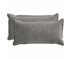 Pagalvėlės užvalkalas 2 pcs HOUTEN Tamsiai pilka 40 x 80 cm