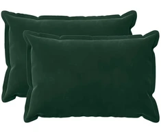 Pagalvėlės užvalkalas 2 pcs HOUTEN Tamsiai žalia 50 x 80 cm