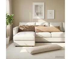 Pagalvėlės užvalkalas 2 vnt. HEERLEN Taupe 40 x 145 cm