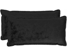Pagalvėlės užvalkalas 2 vnt. HOUTEN Juoda 40 x 70 cm Flanelė