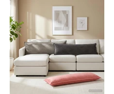 Pagalvėlės užvalkalas 2 vnt. HOUTEN Rožinė 40 x 145 cm Aksomas