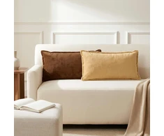Pagalvėlės užvalkalas 2 vnt. HOUTEN Šviesiai rudas 40 x 80 cm