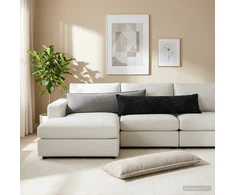 Pagalvėlės užvalkalas 2 vnt. HOUTEN Šviesiai pilka 40 x 145 cm