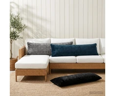 Pagalvėlės užvalkalas 2 vnt. HOUTEN Tamsiai pilka 40 x 145 cm