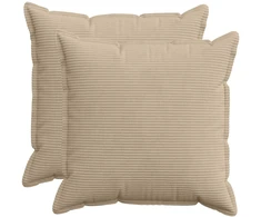 Pagalvėlės užvalkalas 2 vnt. HOUTEN Taupe 80 x 80 cm mančester