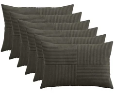 Pagalvėlės užvalkalas 6 pcs ALMELO Antracito 30 x 50 cm
