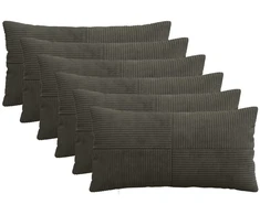 Pagalvėlės užvalkalas 6 pcs ALMELO Antracito 40 x 70 cm