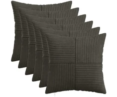 Pagalvėlės užvalkalas 6 pcs ALMELO Antracito 50 x 50 cm