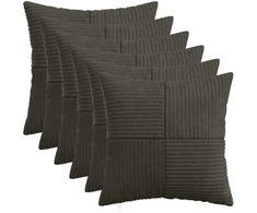 Pagalvėlės užvalkalas 6 pcs ALMELO Antracito 35 x 35 cm