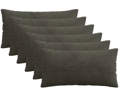 Pagalvėlės užvalkalas 6 pcs ALMELO Antracito 40 x 80 cm