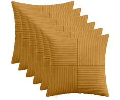 Pagalvėlės užvalkalas 6 pcs ALMELO Geltona 40 x 40 cm mančester