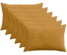 Pagalvėlės užvalkalas 6 pcs ALMELO Geltona 50 x 80 cm mančester