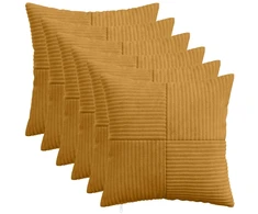 Pagalvėlės užvalkalas 6 pcs ALMELO Geltona 50 x 50 cm mančester