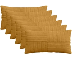 Pagalvėlės užvalkalas 6 pcs ALMELO Geltona 40 x 80 cm mančester