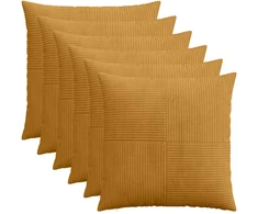 Pagalvėlės užvalkalas 6 pcs ALMELO Geltona 60 x 60 cm mančester