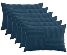 Pagalvėlės užvalkalas 6 pcs ALMELO Jūrinė mėlyna 40 x 60 cm