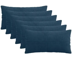 Pagalvėlės užvalkalas 6 pcs ALMELO Jūrinė mėlyna 40 x 70 cm