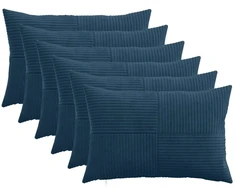 Pagalvėlės užvalkalas 6 pcs ALMELO Jūrinė mėlyna 50 x 75 cm