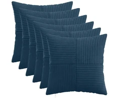 Pagalvėlės užvalkalas 6 pcs ALMELO Jūrinė mėlyna 50 x 50 cm