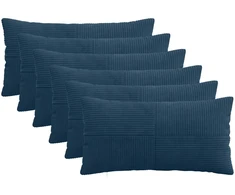 Pagalvėlės užvalkalas 6 pcs ALMELO Jūrinė mėlyna 40 x 80 cm
